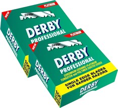 Derby Professional Single Edge Razor Blades, 100 Count (Pack of 2) - £16.77 GBP