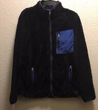 Mens American Eagle Black Royal Blue Faux Fur Jacket XSMALL NEW - $58.41 Mens American Eagle Black Royal Blue Faux Fur Jacket XSMALL NEW - $58.41