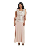 R&amp;M Richards ~Sizes 14W-20W~ Shimmery Draped Mother of Bride/Groom Plus ... - £59.77 GBP
