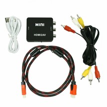 Mini Hdmi To Composite Cvbs Rca Av Video Converter Adapter 1080P With Cables - $30.99