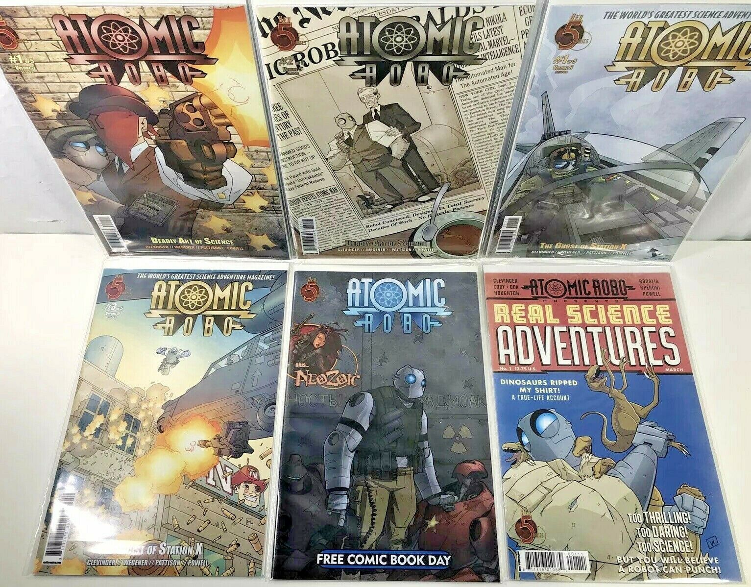 6 Atomic Robo Comics Red 5 Vol 5 Vol 6 Real Science Adventures Book Set ... - $24.74