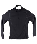Womens Spyder 1/4 Zip Black Long Sleeve Medium Shirt Lightweight Pullover - $544.18 MXN