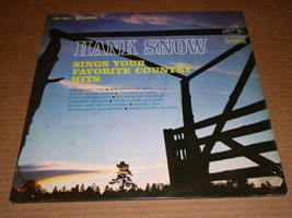 Hank Snow Sings Your Favorite Country Hits Record Album Vinyl RCA Dynagroove - £10.96 GBP