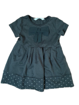 new H&M baby toddler girl's DRESS sz 1.5-2years 18-24m black polka dots outfit - $11.78