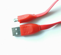 Red Micro USB Charger Flat Cable Cord for Jbl under armour sport earphon... - $5.93