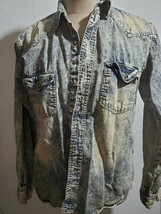 Blue Denim Long Sleeve Button up Shirt Hawks Bay Button up Shirt NEW LARGE - £19.37 GBP