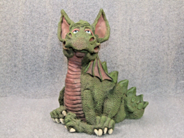 1998 Vintage Storm Green Dragon 8&quot; Figurine Sculpture Artist Signed Coll... - £38.98 GBP