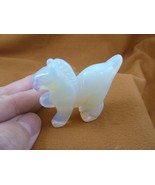 (Y-HOR-P-706) White Opalite albino HORSE carving figurine GEMSTONE I lov... - $321.98 MXN