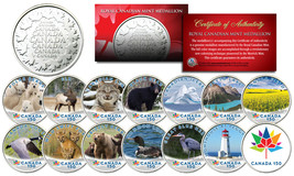 CANADA 150 CELEBRATION RCM Royal Canadian Color Medallions SET of 14 - W... - £22.38 GBP