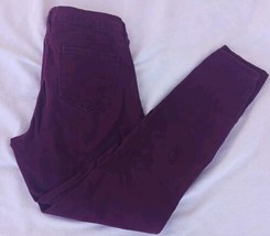 HANNAH Women’s Maroon Size 8 Stretch Cigarette Skinny Jeans Mid Rise 30x28 - $11.75