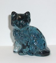 Mosser Glass Midnight Blue Purple Persian Cat Kitten Figurine 5 - £16.68 GBP