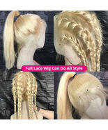 European and American Women&#39;s Wig Front Lace Wig Female 613 # Long Strai... - $55.22+