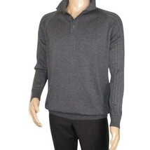 Men's Sweater Knit By BRANGO Turkey Polo Neck Cotton Blend 21228 Charcoal Gray image 10