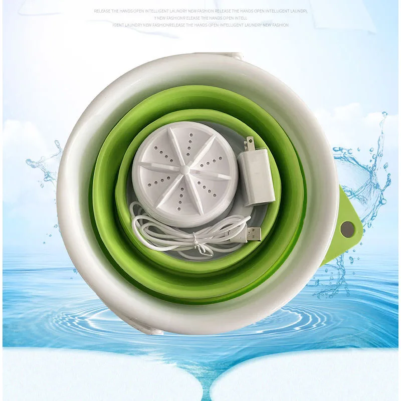 Foldable portabl Washing Machine 5L Wash Machin Bucket Ultrasonic Washin... - $59.81+