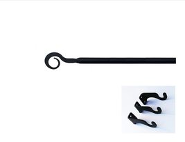 Village Wrought Iron CUR-108-60 Curl Curtain Rod - £59.06 GBP