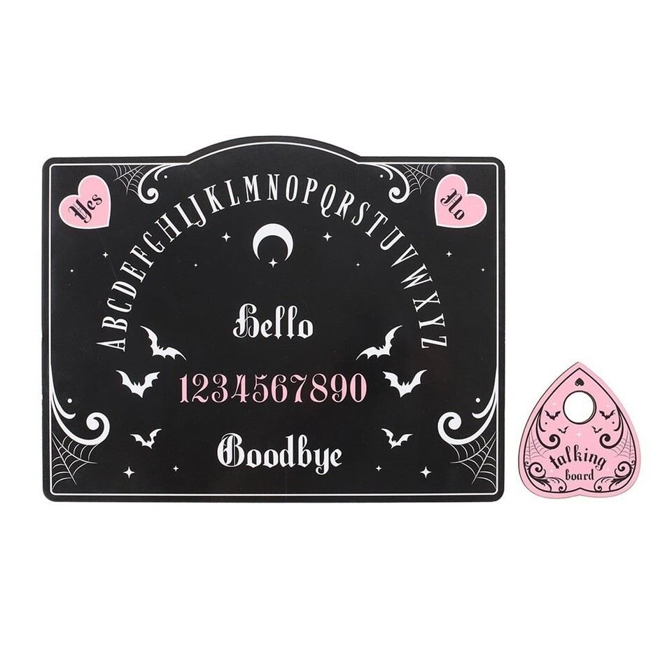 Pink and Black Talking Board: Pastel Goth & Emo Ouija Style Spirit Board for Div Item image 4