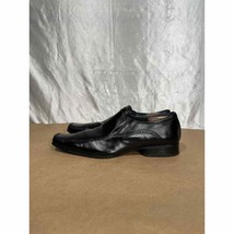Giorgio Brutini Black Leather Slip On Dress Shoes Square Toe 11 M 172161 - £23.90 GBP