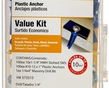 The Hillman Group 373515 Plastic Anchor Kit 10-12 Includes Screws and Dr... - $26.83