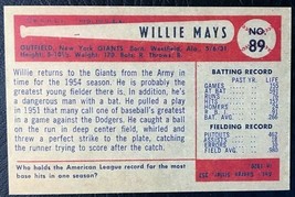 1954 Bowman #89 Willie Mays Reprint - MINT - New York Giants - £1.58 GBP