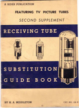 Receiving Tube Substitution Guide Book Second Supplement Middleton 1954 - £11.23 GBP