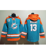 Dan Marino Dolphins Aqua Lace-Up Pullover Jersey Hoodie  - $59.25