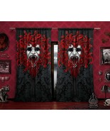 Goth Medusa Curtains, Red Snakes, Gothic Home Decor, Window Drapes, Shee... - £130.70 GBP