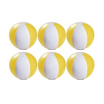 eBuyGB Pack of 12 Inflatable Colour Ball - Beach Pool Game, Yellow, 22 c... - £27.12 GBP