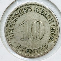1906 A German Empire 10 Pfennig Coin - £6.98 GBP