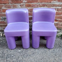 Vintage Little Tikes Blue Purple  Child Size Chunky Chair Outdoor/Indoor - $59.35