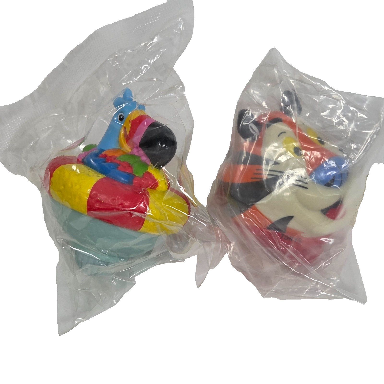2003 KELLOG&#39;S TONY THE TIGER + TOUCAN SAM FRUIT LOOPS SPINNER TOY NEW SE... - $19.00