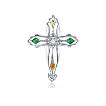925 Sterling Silver Cross Crucifix Faith Bible Stopper Bead Charm For Bracelets - £14.90 GBP