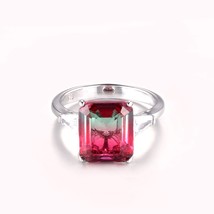 High Fashion Tourmaline Ladies Ring 100%S925 Sterling Silver Personality Three-C - £38.34 GBP