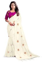 Fashion Women&#39;s Banarasi Silk Saree With Unstiched Blouse Piece sari - £14.23 GBP