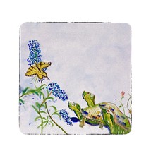 Betsy Drake Turtles &amp; Butterfly Coaster Set of 4 - £27.24 GBP