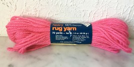 Vintage Caron Dacron Polyester Heavy Rug Yarn - 1 Skein Shocking Pink #0031 - £5.27 GBP