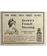 Brown&#39;s French Shoe Crown Dressing 1894 Advertisement Victorian Polish 1... - €17,28 EUR