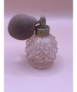 Vintage Diamond Cut Glass Perfume Atomizer Bottle Pink Bulb 1940s-50s Va... - €25,71 EUR