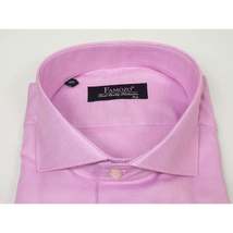 Men's Shirt FAMOZO Turkey 100% Cotton Cut-away Collar French Cuffs FA1 Pink image 5