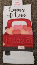 Kitchen Towels Red Truck Loads Of Love Valentines Day - £7.97 GBP