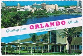 Florida Postcard Rainbow Springs Fountain Orlando The City beautiful Duo View - £1.52 GBP