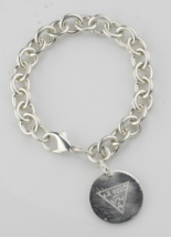 Tiffany & Co. Sterling Silver Round Tag Charm Bracelet w/ "GUESS" Logo - $321.75