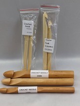 7 New Bamboo Crochet Hook Bundle Size: 10, 11,, 12, 13, 15, 20, 25 (I2) - $16.19