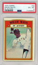 1972 Topps Willie Mays In Action #50 PSA 6 P1303 - £48.06 GBP