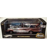 Adam West &amp; Burt Wars SIGNED 1:18 Hotwheels Elite Chrome Batmobile #1,27... - $2,715.58 CAD