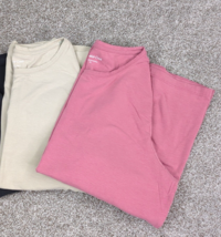 Coldwater Creek Shirt Women XL Lot of 2 Tan Pink Primaknit Supima Modal - £15.65 GBP