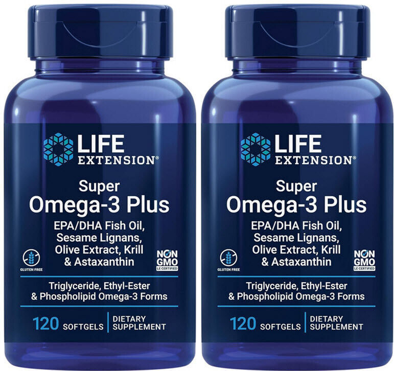 Primary image for SUPER OMEGA-3 PLUS EPA/DHA FISH OIL Olive Extract  240 Softgel LIFE EXTENSION