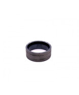 Men&#39;s Zirconium Knurl Polish Engagement Wedding Band Size 10 - $541.94 CAD