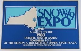 Vintage 1979 Snow Expo A Salute to the 1980 Olympic Winter Games Poster - $24.99