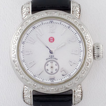 MICHELE Diamante IN Acciaio Inox CSX Orologio Al Quarzo da Donna W / Pelle - $935.91