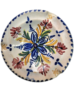 Mexican Pottery Terra Cotta Clay Hand Painted Ashtray Trinket Dish Blue ... - $19.99